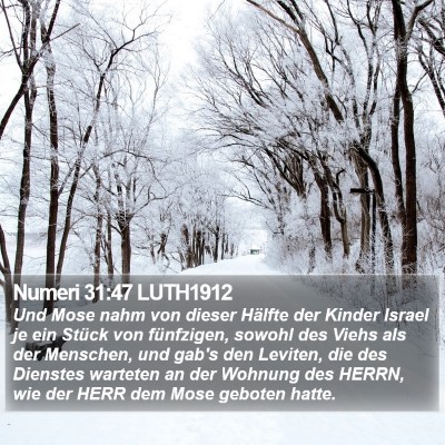 Numeri 31:47 LUTH1912 Bible Verse Image