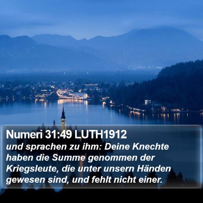 Numeri 31:49 LUTH1912 Bible Verse Image
