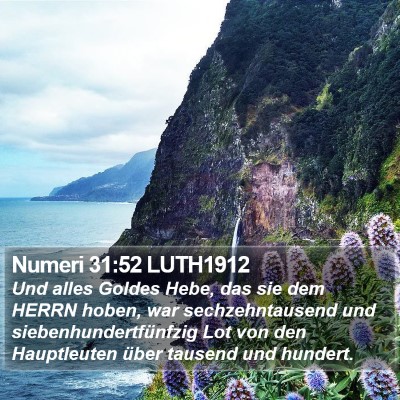 Numeri 31:52 LUTH1912 Bible Verse Image