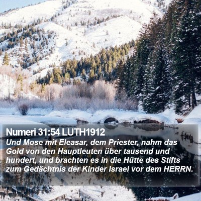 Numeri 31:54 LUTH1912 Bible Verse Image