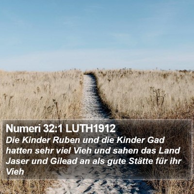 Numeri 32:1 LUTH1912 Bible Verse Image