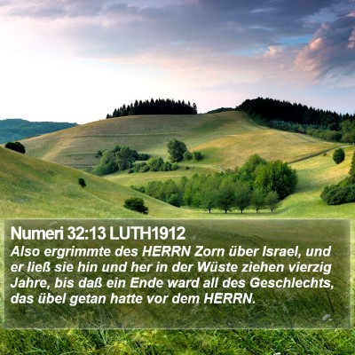 Numeri 32:13 LUTH1912 Bible Verse Image
