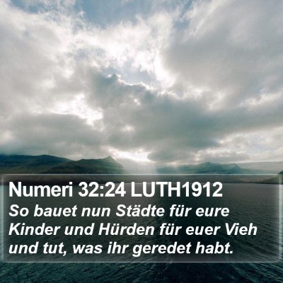 Numeri 32:24 LUTH1912 Bible Verse Image