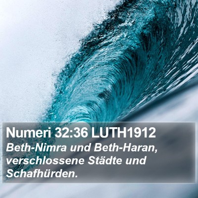 Numeri 32:36 LUTH1912 Bible Verse Image