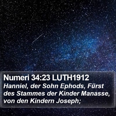 Numeri 34:23 LUTH1912 Bible Verse Image