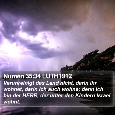 Numeri 35:34 LUTH1912 Bible Verse Image