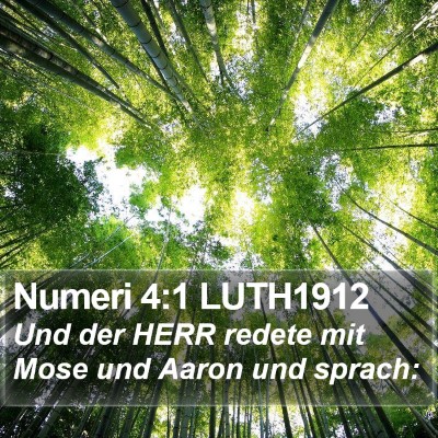Numeri 4:1 LUTH1912 Bible Verse Image