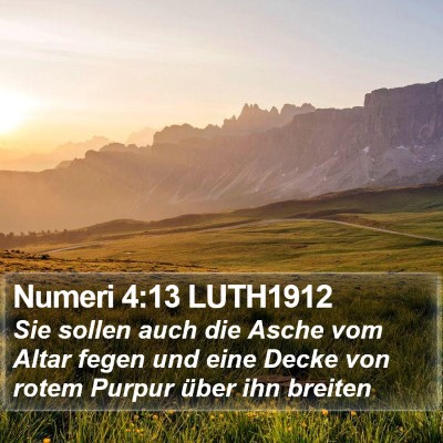 Numeri 4:13 LUTH1912 Bible Verse Image