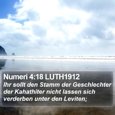 Numeri 4:18 LUTH1912 Bible Verse Image