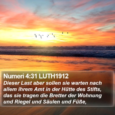 Numeri 4:31 LUTH1912 Bible Verse Image