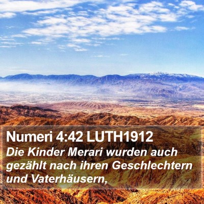 Numeri 4:42 LUTH1912 Bible Verse Image