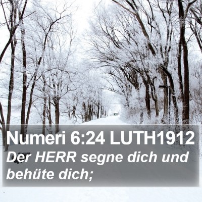 Numeri 6:24 LUTH1912 Bible Verse Image