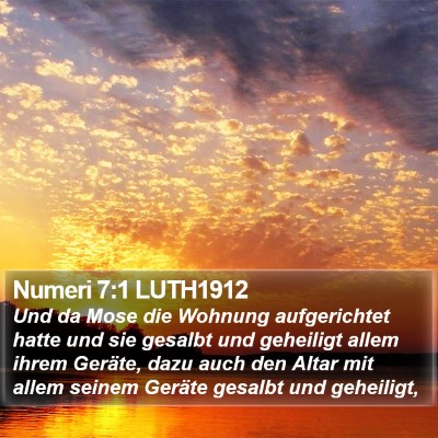 Numeri 7:1 LUTH1912 Bible Verse Image