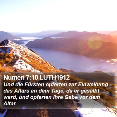 Numeri 7:10 LUTH1912 Bible Verse Image