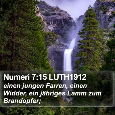 Numeri 7:15 LUTH1912 Bible Verse Image