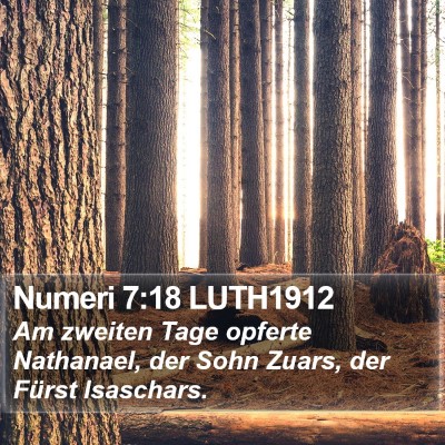 Numeri 7:18 LUTH1912 Bible Verse Image