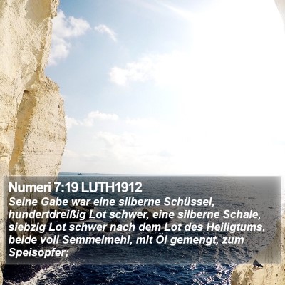 Numeri 7:19 LUTH1912 Bible Verse Image