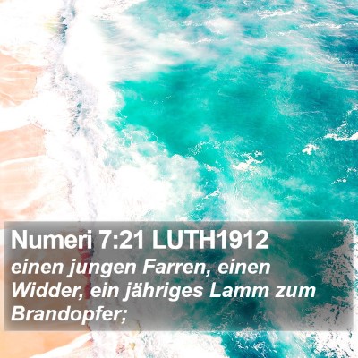 Numeri 7:21 LUTH1912 Bible Verse Image