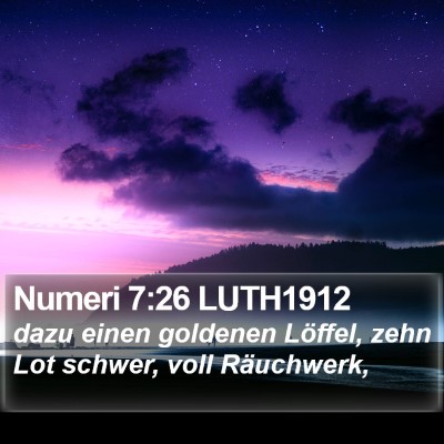 Numeri 7:26 LUTH1912 Bible Verse Image