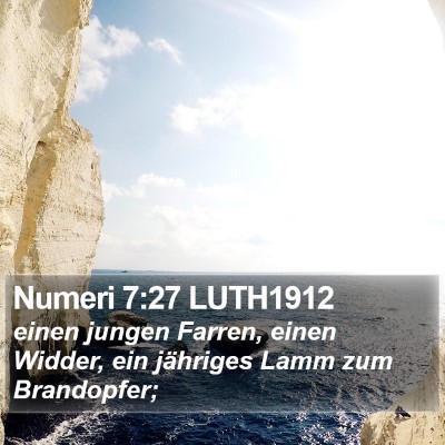 Numeri 7:27 LUTH1912 Bible Verse Image