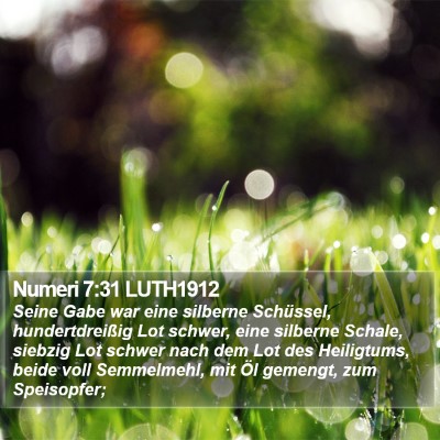 Numeri 7:31 LUTH1912 Bible Verse Image