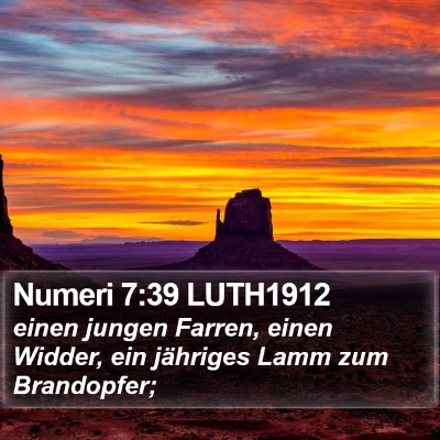 Numeri 7:39 LUTH1912 Bible Verse Image