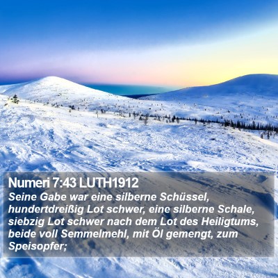 Numeri 7:43 LUTH1912 Bible Verse Image