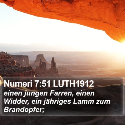 Numeri 7:51 LUTH1912 Bible Verse Image