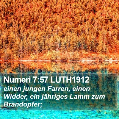 Numeri 7:57 LUTH1912 Bible Verse Image