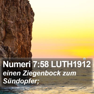 Numeri 7:58 LUTH1912 Bible Verse Image