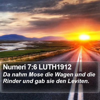Numeri 7:6 LUTH1912 Bible Verse Image