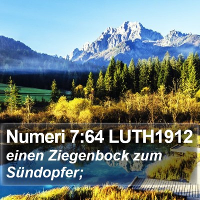 Numeri 7:64 LUTH1912 Bible Verse Image