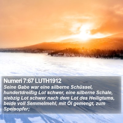 Numeri 7:67 LUTH1912 Bible Verse Image