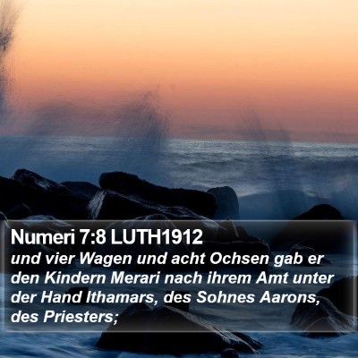 Numeri 7:8 LUTH1912 Bible Verse Image