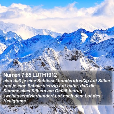 Numeri 7:85 LUTH1912 Bible Verse Image