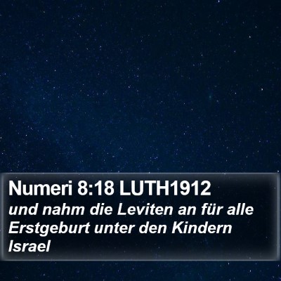 Numeri 8:18 LUTH1912 Bible Verse Image