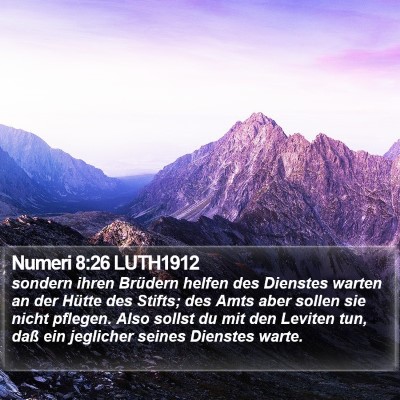 Numeri 8:26 LUTH1912 Bible Verse Image
