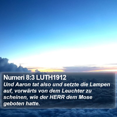 Numeri 8:3 LUTH1912 Bible Verse Image