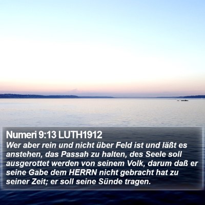 Numeri 9:13 LUTH1912 Bible Verse Image