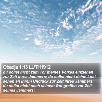 Obadja 1:13 LUTH1912 Bible Verse Image