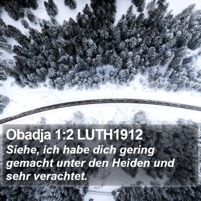 Obadja 1:2 LUTH1912 Bible Verse Image