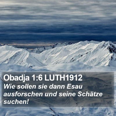 Obadja 1:6 LUTH1912 Bible Verse Image