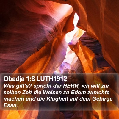 Obadja 1:8 LUTH1912 Bible Verse Image