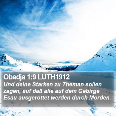 Obadja 1:9 LUTH1912 Bible Verse Image