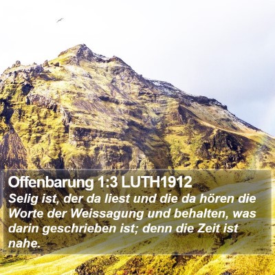 Offenbarung 1:3 LUTH1912 Bible Verse Image
