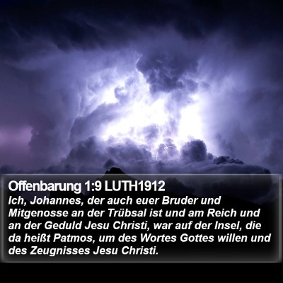 Offenbarung 1:9 LUTH1912 Bible Verse Image