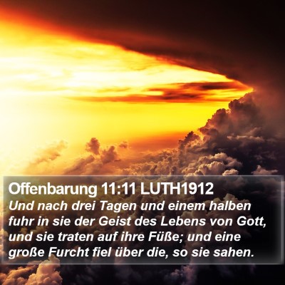 Offenbarung 11:11 LUTH1912 Bible Verse Image