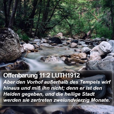 Offenbarung 11:2 LUTH1912 Bible Verse Image