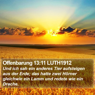 Offenbarung 13:11 LUTH1912 Bible Verse Image
