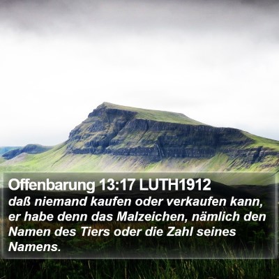 Offenbarung 13:17 LUTH1912 Bible Verse Image
